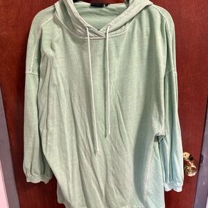 Free People Mint Green Hoodie Sweater